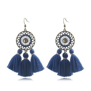 Bohemian Cord Drop Long Tassel Earrings